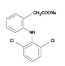 VOLTAREN (diclofenac sodium) - Structural Formula Illustration