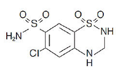 Hydrochlorothiazide - Structural Formula Illustration