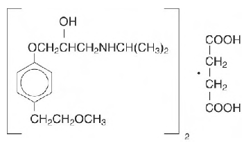 TOPROL-XL® (metoprolol succinate) Structural Formula Illustration
